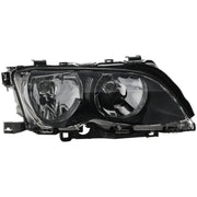 DURAFORCE Left & Right Side Headlight For BMW 325i 2002-2005 Halogen w/ Bulbs Black Bezel