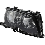DURAFORCE Left & Right Side Headlight For BMW 325i 2002-2005 Halogen w/ Bulbs Black Bezel