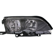 DURAFORCE Left & Right Side Headlight For BMW 325i 2002-2005 Halogen w/ Bulbs Black Bezel