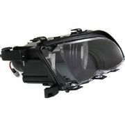 DURAFORCE Left & Right Side Headlight For BMW 325i 2002-2005 Halogen w/ Bulbs Black Bezel