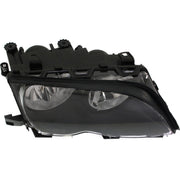 DURAFORCE Left & Right Side Headlight For BMW 325i 2002-2005 Halogen w/ Bulbs Black Bezel