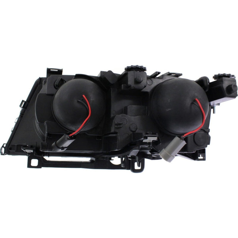 DURAFORCE Left & Right Side Headlight For BMW 325i 2002-2005 Halogen w/ Bulbs Black Bezel