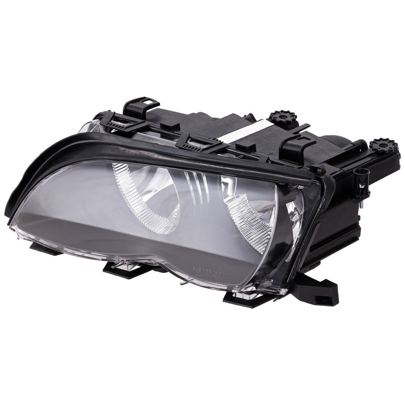 DURAFORCE Left & Right Side Headlight For BMW 325i 2002-2005 Halogen w/ Bulbs Black Bezel
