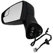 DURAFORCE Left Side Power Mirror For 2018-2022 Ford EcoSport Manual Folding Textured Black