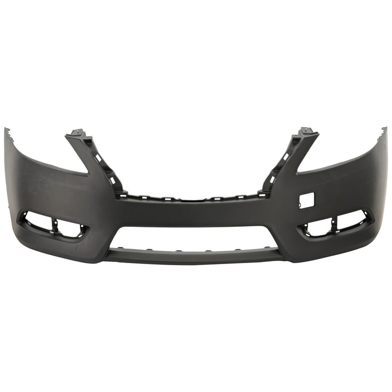 DURAFORCE Front Bumper Cover For 2013-2015 Nissan Sentra With Fog Light Holes Primed
