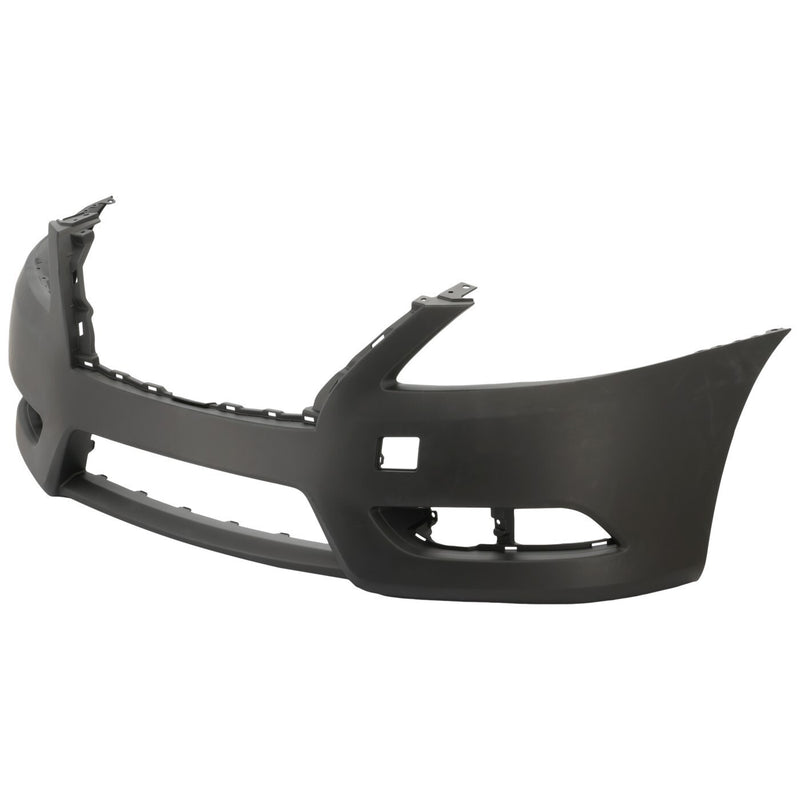 DURAFORCE Front Bumper Cover For 2013-2015 Nissan Sentra With Fog Light Holes Primed