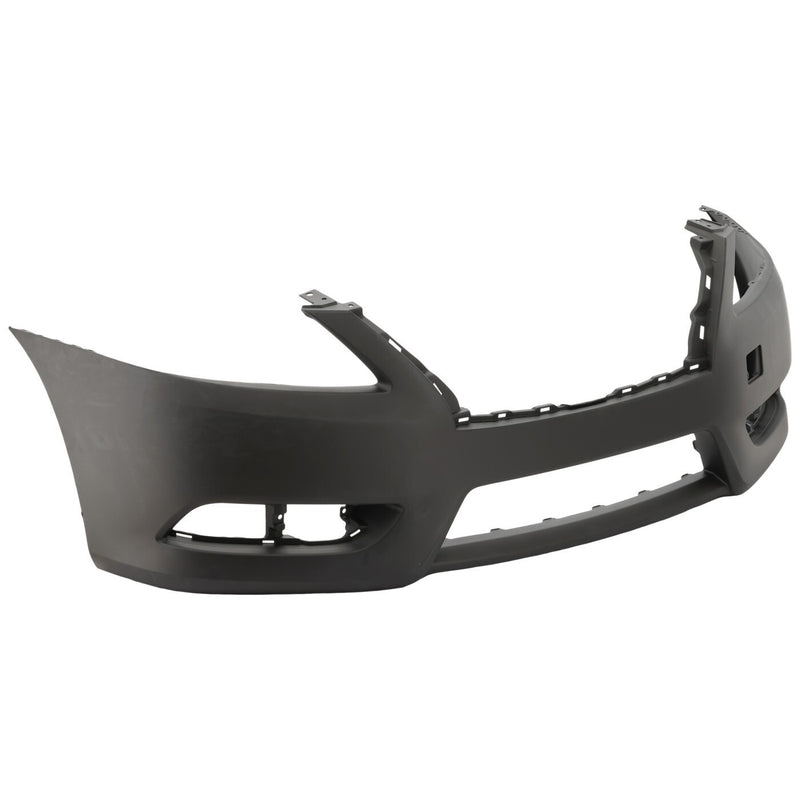 DURAFORCE Front Bumper Cover For 2013-2015 Nissan Sentra With Fog Light Holes Primed