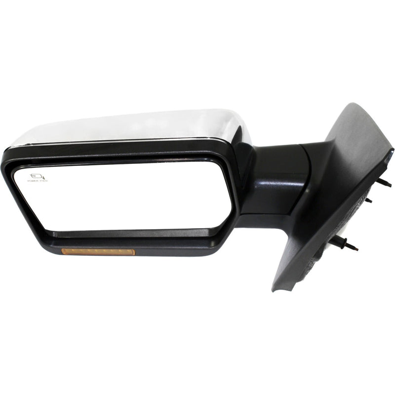DURAFORCE Power Mirror For 2007-2008 Ford F-150 2007-08 Lincoln Mark LT Left Heated Chrome