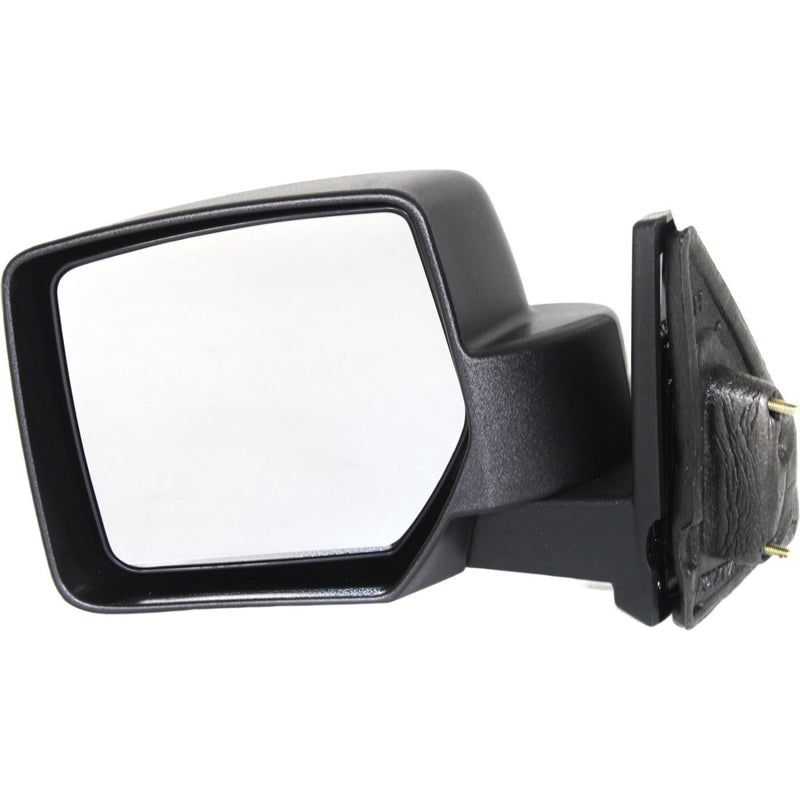 DURAFORCE Side View Mirror Manual Textured Black Driver Left LH for 07-17 Jeep Patriot