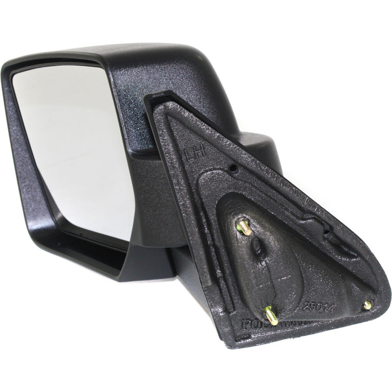 DURAFORCE Side View Mirror Manual Textured Black Driver Left LH for 07-17 Jeep Patriot