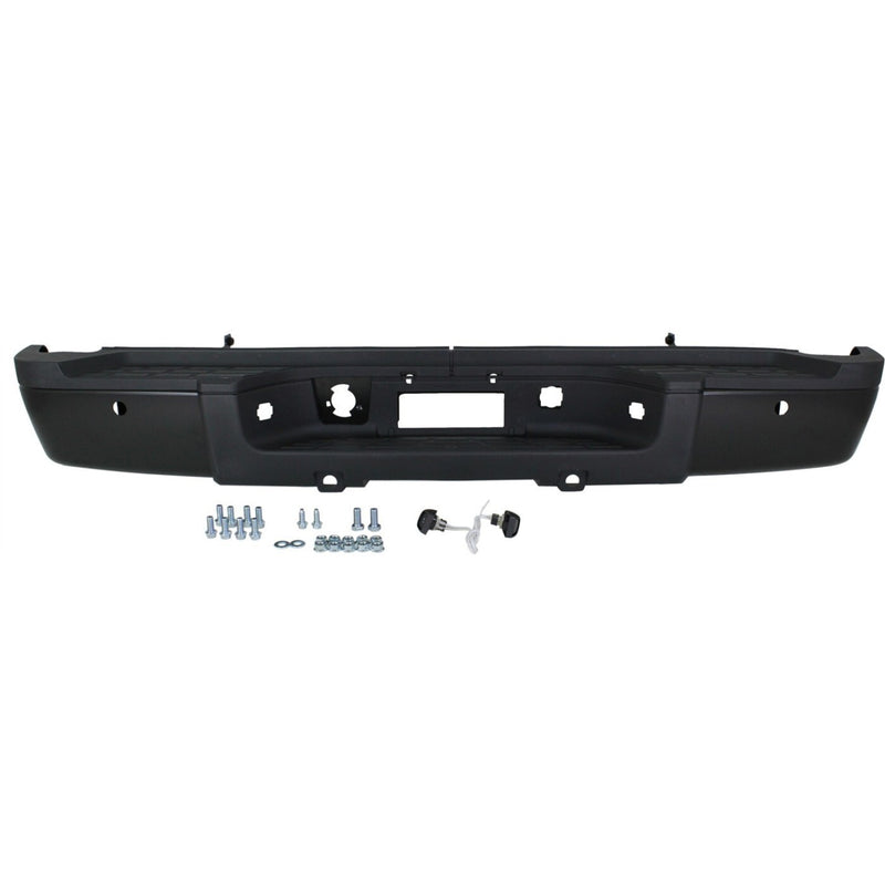 DURAFORCE Step Bumper For 2011-2013 Silverado 2500 HD Sensor Holes Powdercoated Black Rear