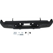 DURAFORCE Step Bumper For 2011-2013 Silverado 2500 HD Sensor Holes Powdercoated Black Rear