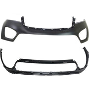 DURAFORCE Bumper Covers Fascias Set For 2016-2018 Kia Sorento Front Upper and Lower Pair