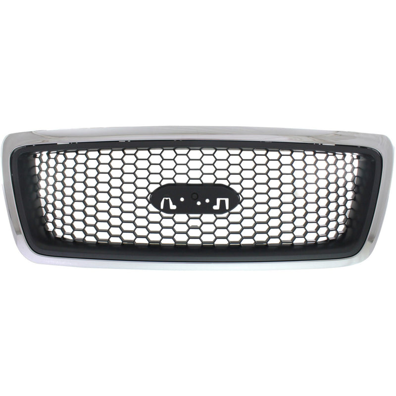 DURAFORCE Grille Assembly For 2006-2008 Ford F-150 XLT Chrome Black