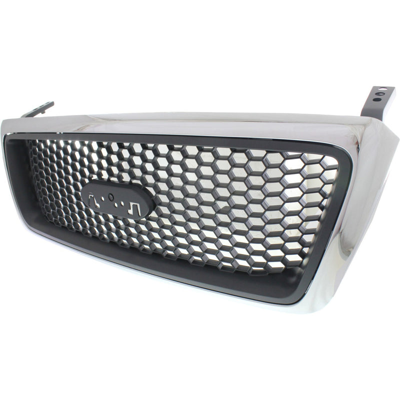 DURAFORCE Grille Assembly For 2006-2008 Ford F-150 XLT Chrome Black