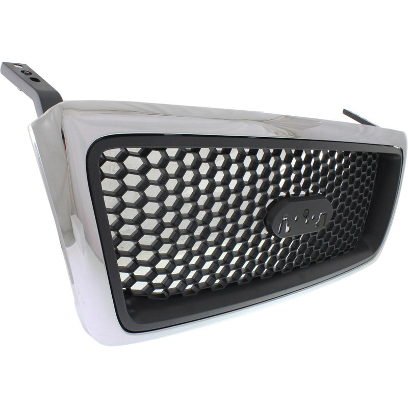 DURAFORCE Grille Assembly For 2006-2008 Ford F-150 XLT Chrome Black