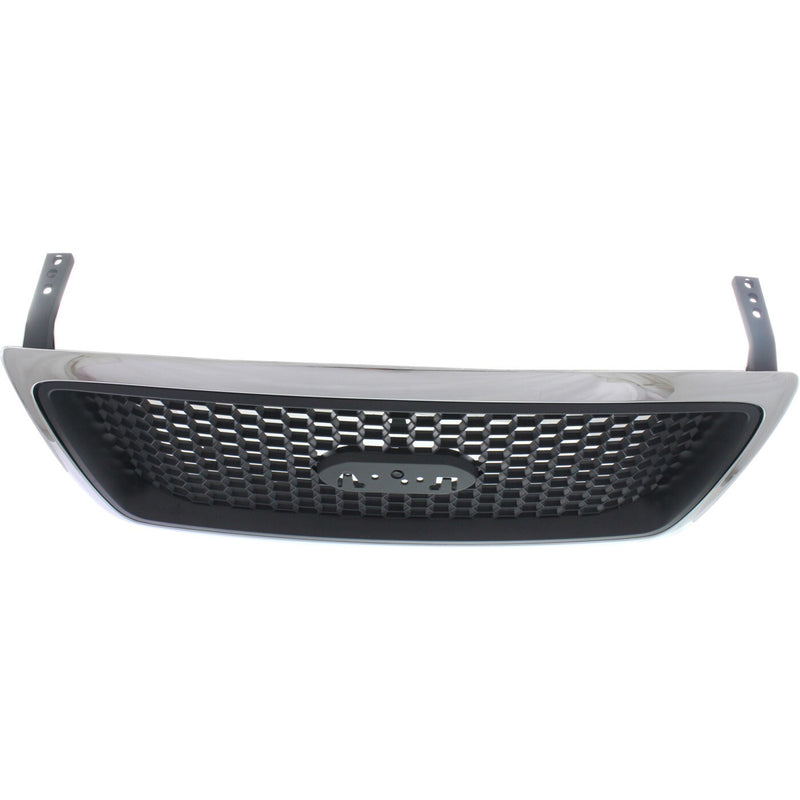 DURAFORCE Grille Assembly For 2006-2008 Ford F-150 XLT Chrome Black