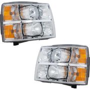 DURAFORCE Headlight Set For 2007-2013 Chevrolet Silverado 1500 Left & Right w/ bulb