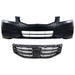 DURAFORCE Front Bumper Cover Kit For 2011-2012 Honda Accord Sedan With Grille Assembly