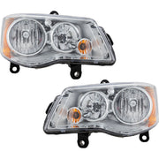 DURAFORCE Headlight LH and RH For 11-20 Dodge Grand Caravan 08-16 Chrysler Town & Country