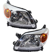 DURAFORCE Headlight Set For 2008-2012 Scion xD Driver and Passenger Side CAPA Clear Lens