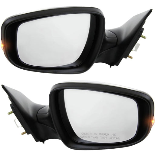 DURAFORCE Set Of 2 Mirror Power For 2011-2013 Hyundai Elantra Left Right With Signal Light