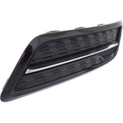 DURAFORCE Fog Light Cover For 2014-2016 Acura MDX Black and Chrome Front Passenger Side