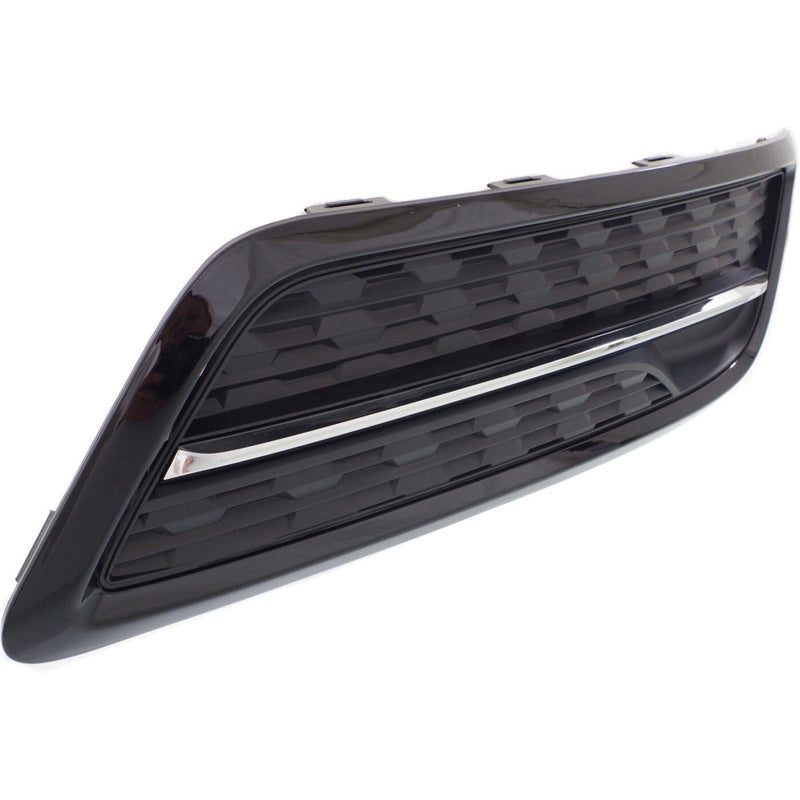 DURAFORCE Fog Light Cover For 2014-2016 Acura MDX Black and Chrome Front Passenger Side