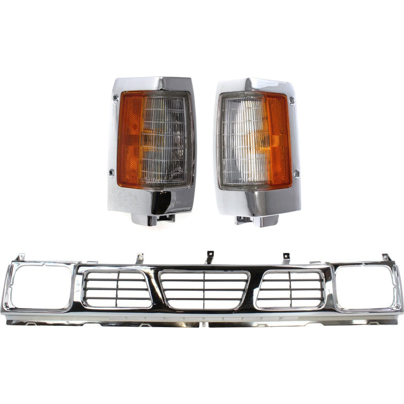 DURAFORCE Auto Body Repair Kit For 1993-1994 Nissan D21 95-97 Pickup Grille Corner Lights