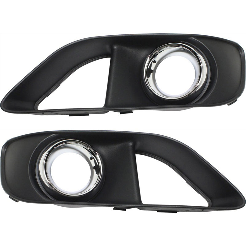 DURAFORCE Fog Light Trim Set For 2012-2014 Chrysler 300 Left & Right w/ Parking Sensor 2Pc