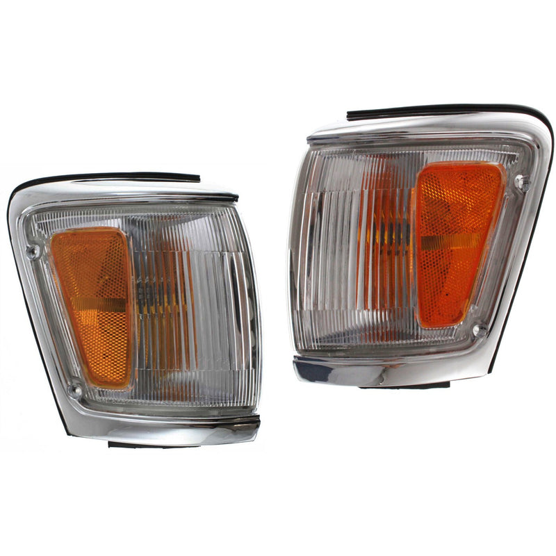 DURAFORCE Corner Light For 92-95 Toyota 4Runner w/ chrome trim Set of 2 LH RH Incandescent
