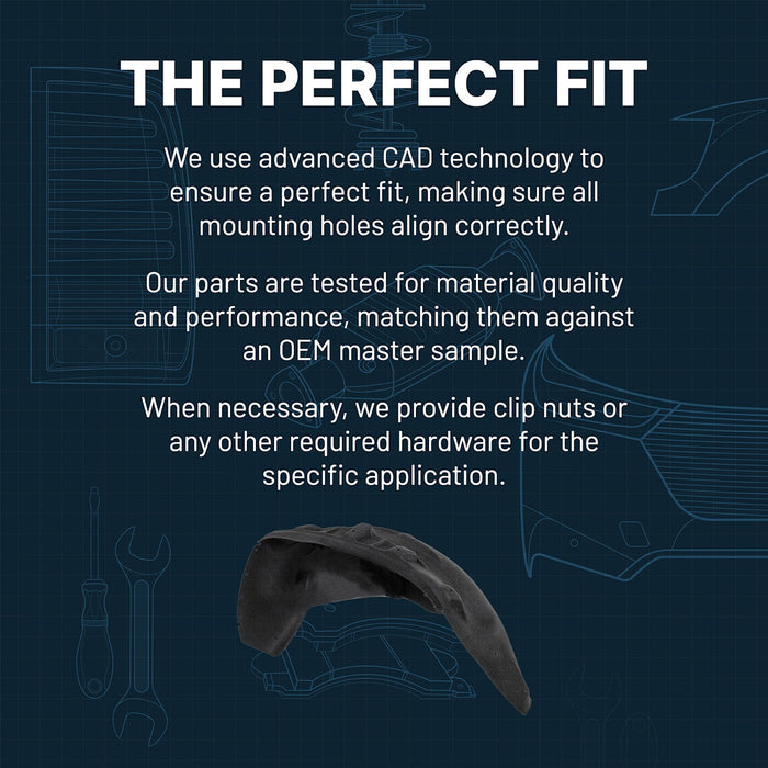 DURAFORCE Fender Liner For 2006-2011 Honda Civic Coupe Front Right 74101SVBA00 74101SVAA00