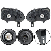 DURAFORCE RH&LH Headlights For 2006-2011 Chevy HHR Halogen Type Chrome Raplacement