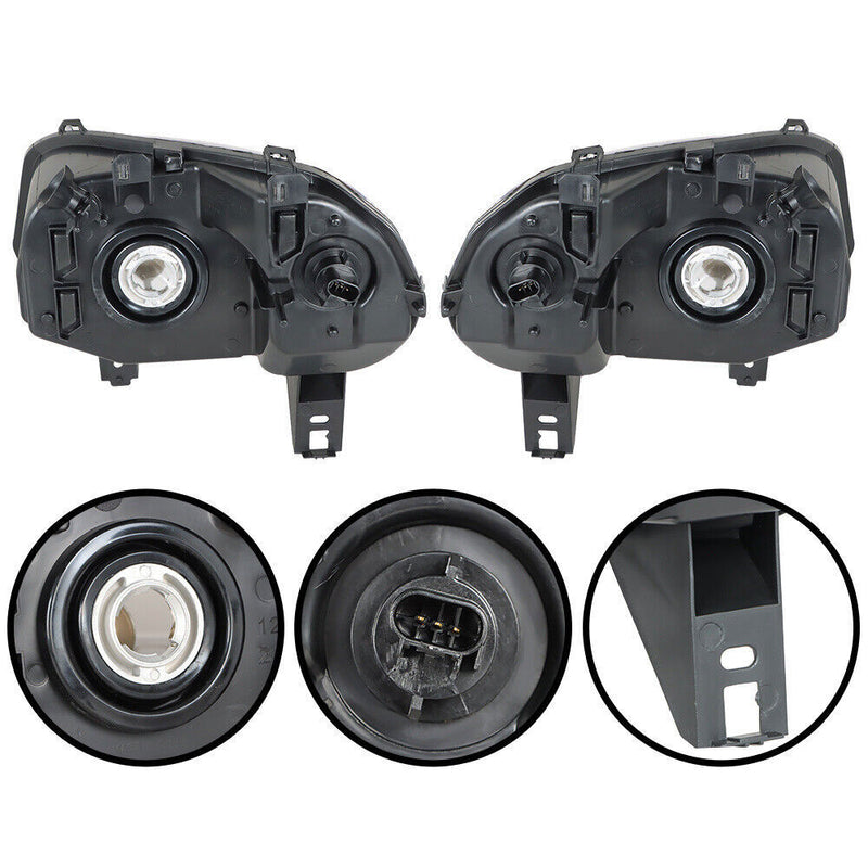 DURAFORCE RH&LH Headlights For 2006-2011 Chevy HHR Halogen Type Chrome Raplacement