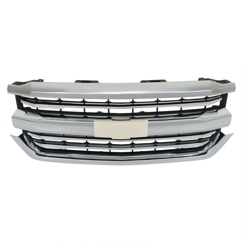 DURAFORCE Front Bumper Grille For 2016-2018 Chevrolet Silverado 1500 W/Chrome Trim