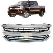 DURAFORCE Front Bumper Grille For 2016-2018 Chevrolet Silverado 1500 W/Chrome Trim