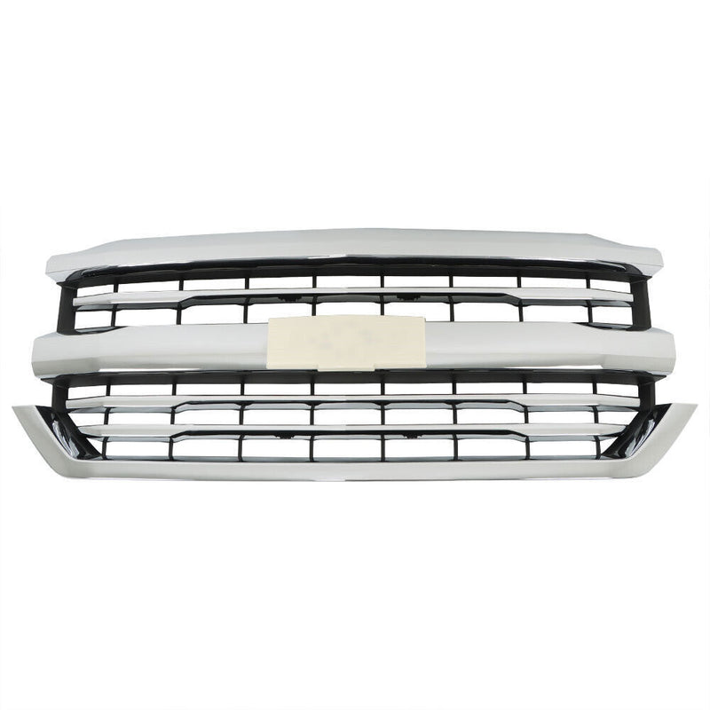 DURAFORCE Front Bumper Grille For 2016-2018 Chevrolet Silverado 1500 W/Chrome Trim