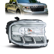 DURAFORCE Right LED Headlight Chrome W/LED DRL For 2022-2024 Ford Maverick Lariat