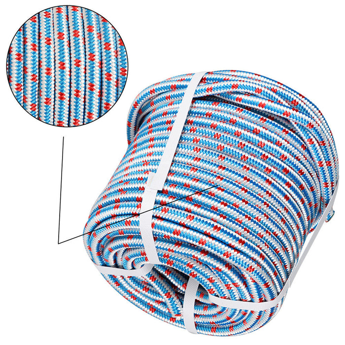 DURAFORCE 1/2" × 100' Arborist Tree Climbing Rope 16 Strand Braided Nylon Core Polyester