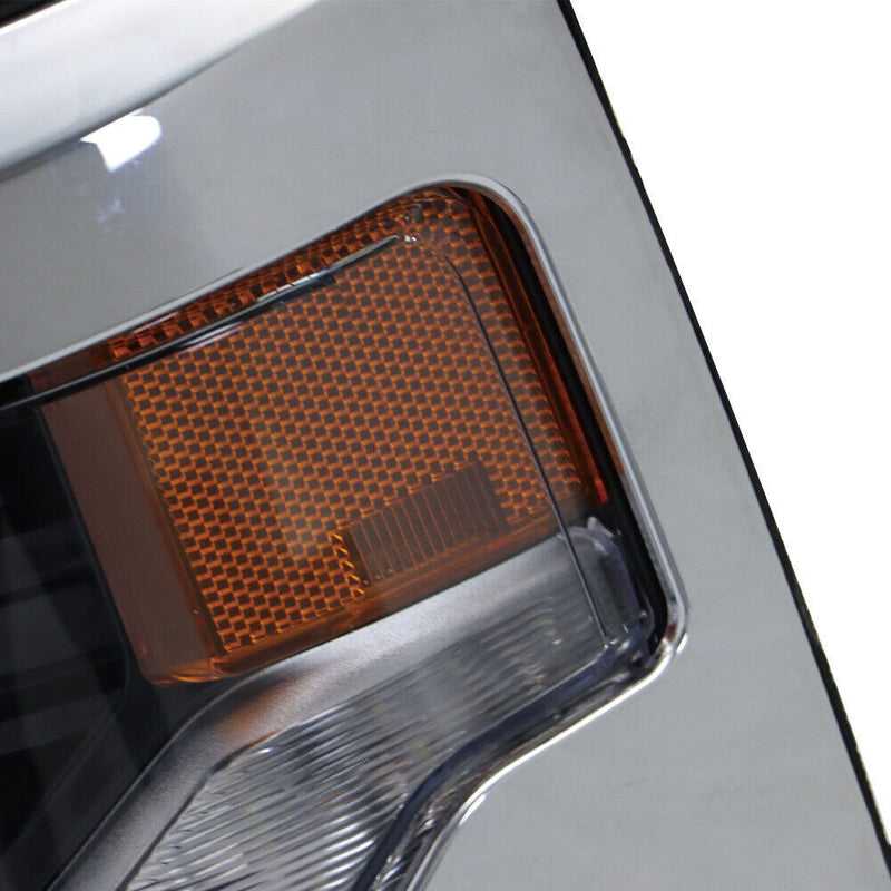 DURAFORCE Left Headlight For 2016-2018 Silverado 1500 LED Frame Chrome Housing