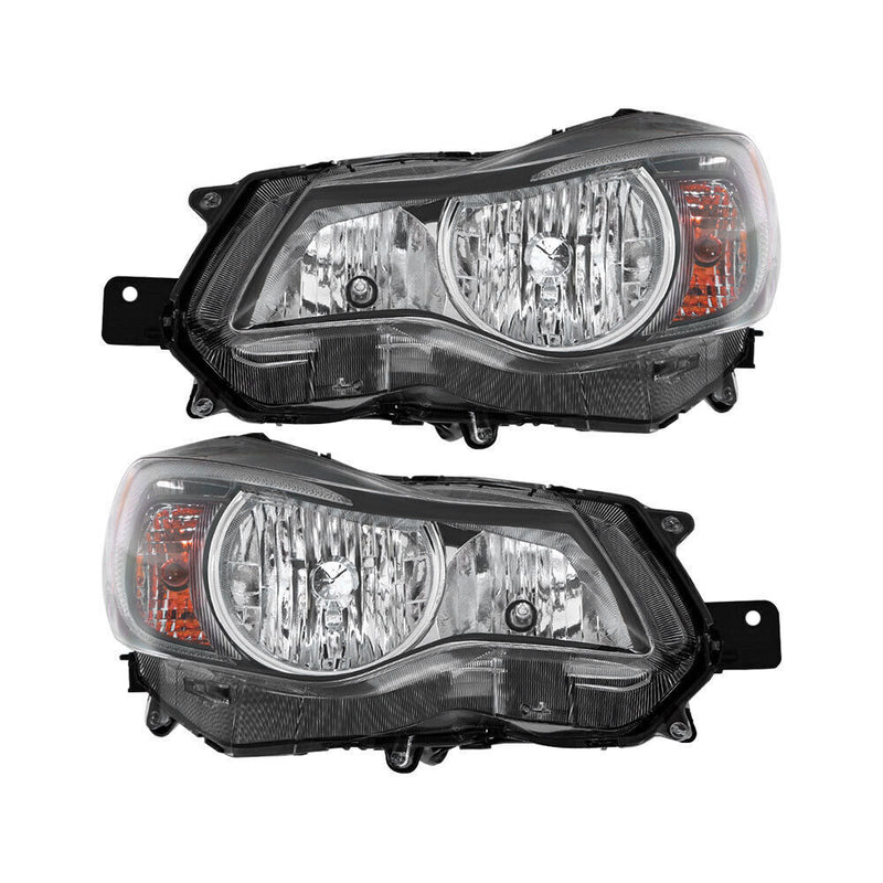 DURAFORCE LH+RH Headlight For 2012-15 Subaru Impreza &13-16 Crosstrek Halogen Pair
