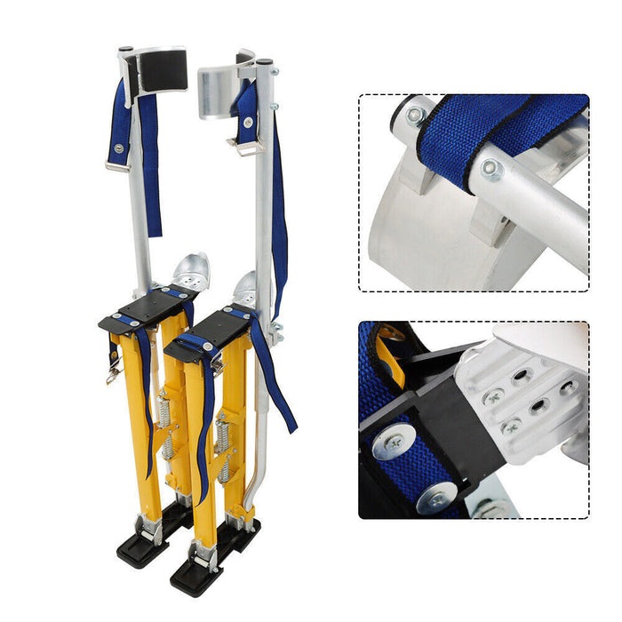DURAFORCE 24"-40" Adjustable Drywall Stilts Aluminum Tool - Painting Painter Taping Yellow