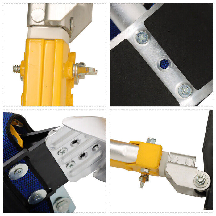 DURAFORCE 24"-40" Adjustable Drywall Stilts Aluminum Tool - Painting Painter Taping Yellow