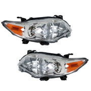 DURAFORCE Left+Right Headlight For 2011 2012 2013 Toyota Corolla Chrome Projector