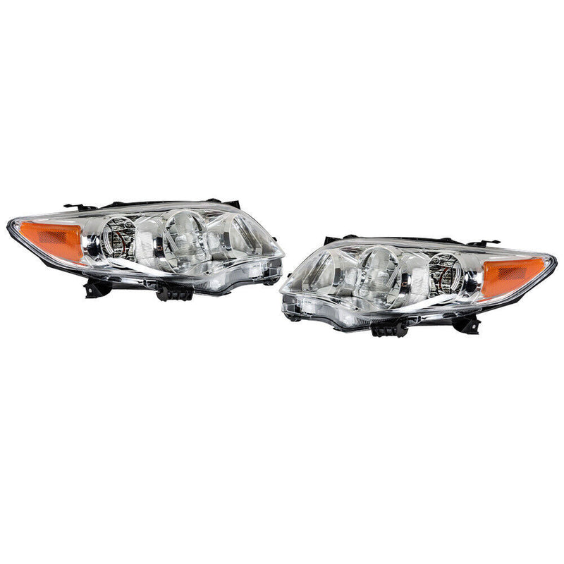DURAFORCE Left+Right Headlight For 2011 2012 2013 Toyota Corolla Chrome Projector