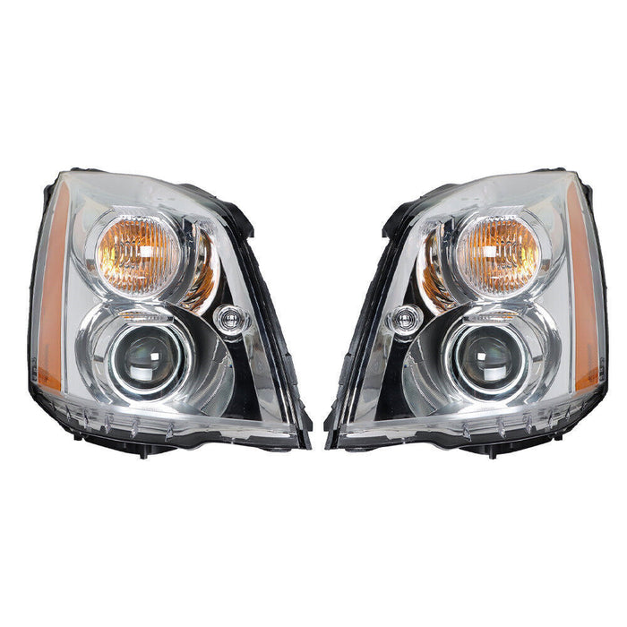 DURAFORCE Right+Left Headlight For 2008-2011 Cadillac DTS HID/Xenon Chrome Housing
