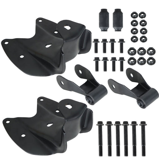 DURAFORCE Rear LH+RH Leaf Spring Shackle & Bracket Hanger For 1997-2004 Ford F150