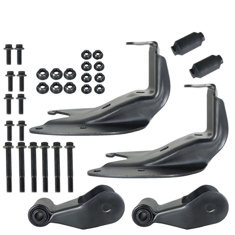 DURAFORCE Rear LH+RH Leaf Spring Shackle & Bracket Hanger For 1997-2004 Ford F150