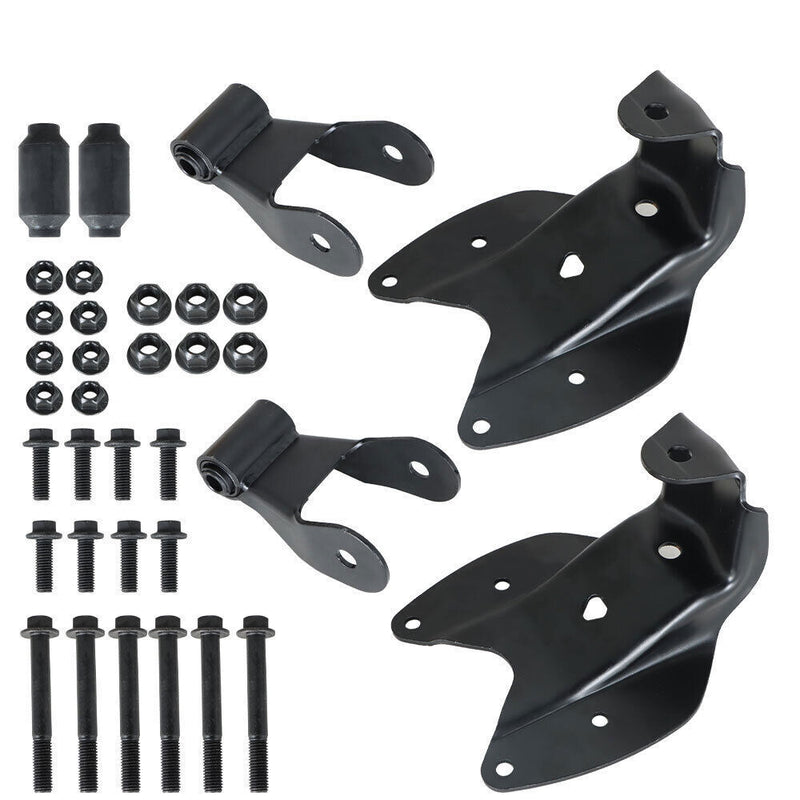DURAFORCE Rear LH+RH Leaf Spring Shackle & Bracket Hanger For 1997-2004 Ford F150