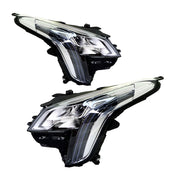 DURAFORCE Right+Left Headlight For 2018-19 Cadillac XTS LED DRL Signal Chrome
